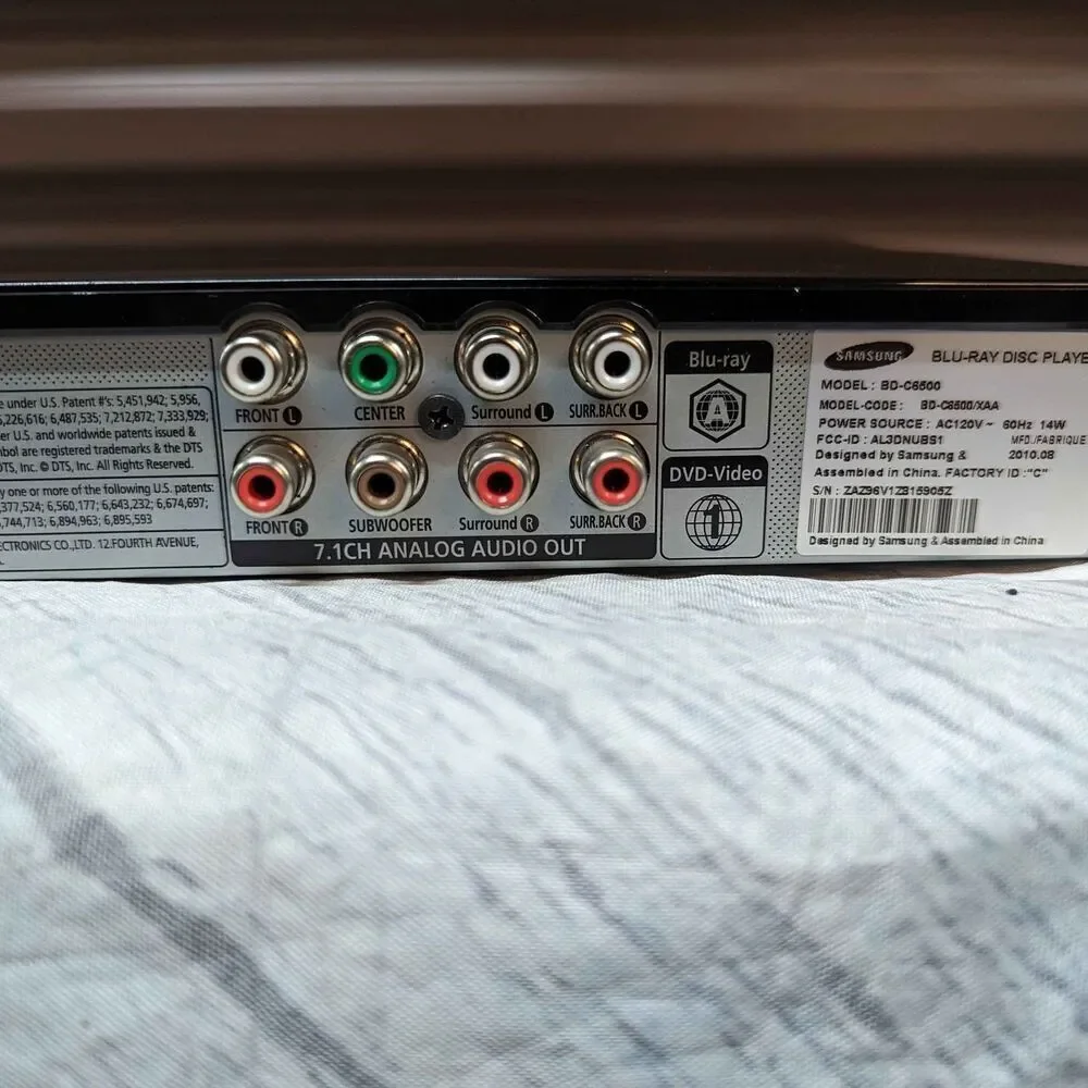 Samsung‎ Black 1080p Blu-Ray Disc DVD Player BD-CP6500 TESTED WORKS